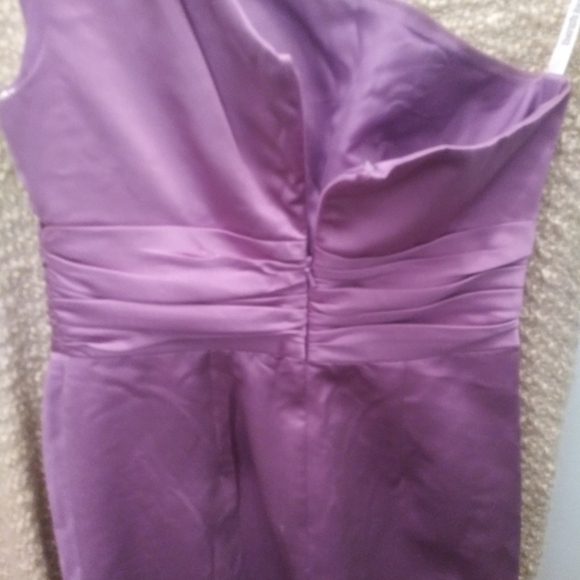 David's Bridal Lilac Midi Sateen Dress - Picture 7 of 7